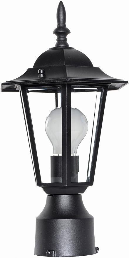 Maxim Lighting 3001CLBK Cast-1 Light Outdoor Pole/Post Mount in Early American Style-7 Inches Wide by 16 inches high Finish Color: Black