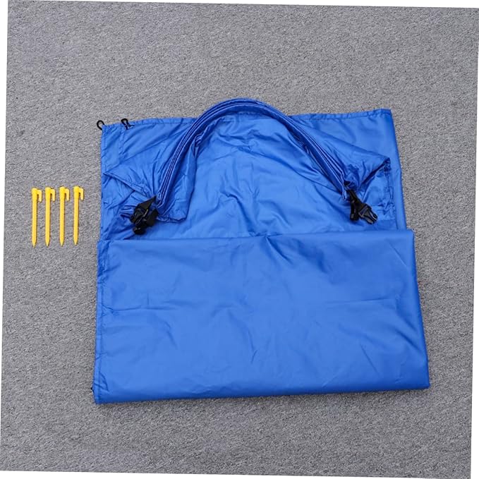 4pcs Oxford Portable Inflatable Camping Sleeping Pad for Beach Travel Reusable Nails