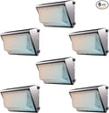 Lightdot 6Pack 150W LED Wall Pack Lights 3CCT Selectable (3000K/4000K/5000K) 100-277v Dusk to Dawn with Photocell 22500Lm 5000K IP65 Outdoor Exterior Lighting for Warehouse Garage(Height:10~20ft)