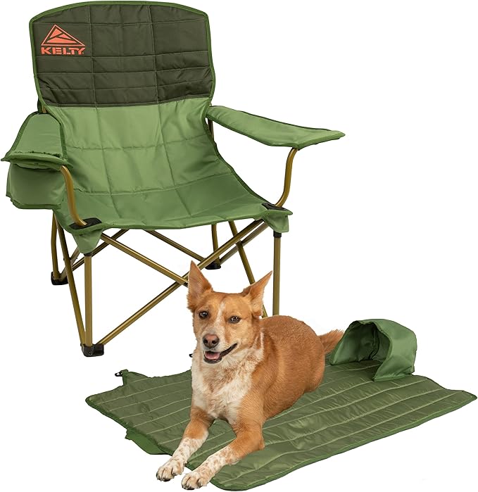 Kelty Lowdown Folding Chair Camping Seat for Backyard Parties Soccer Saturdays Concerts Beach Tailgating (Dill)