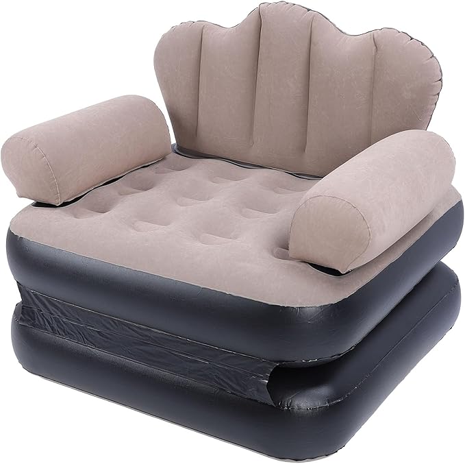 Walfront Portable Inflatable Sofa Mattress Soft Pressure Pressure Existing Couch Bed for Travel Camping