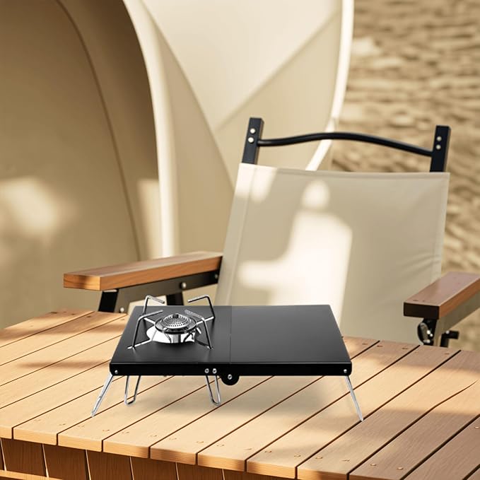 balacoo Camping Table Grill Stand for Outdoor BBQ Smoke Grill Open Fire Cooking Stand Sturdy Versatile Lightweight