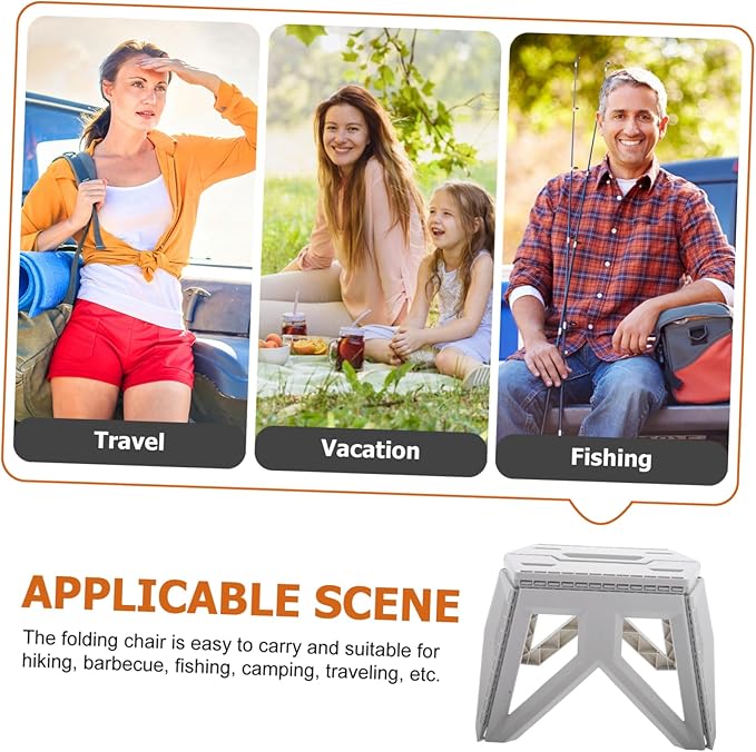 Portable Folding Stool for Outdoor Activities Lightweight Compact Chair for Camping Fishing and to Clean Stable Base for Boy Girl and Adults Design