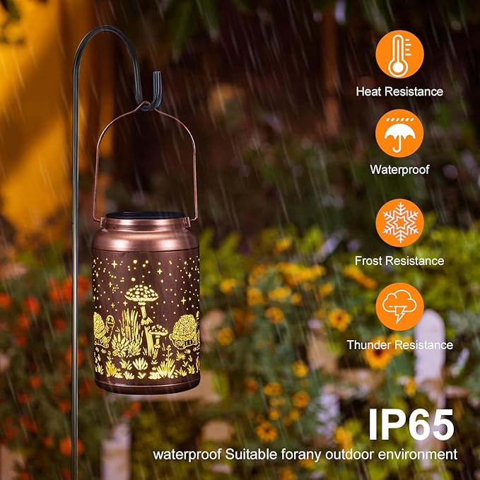 2 Pack Turtles Solar Lanterns Outdoor Waterproof - Mothers Day Gifts for Mom Grandma Birthday Gifts for Women Solar Lights Outdoor Garden Decor for Outside Patio Outdoor Yard