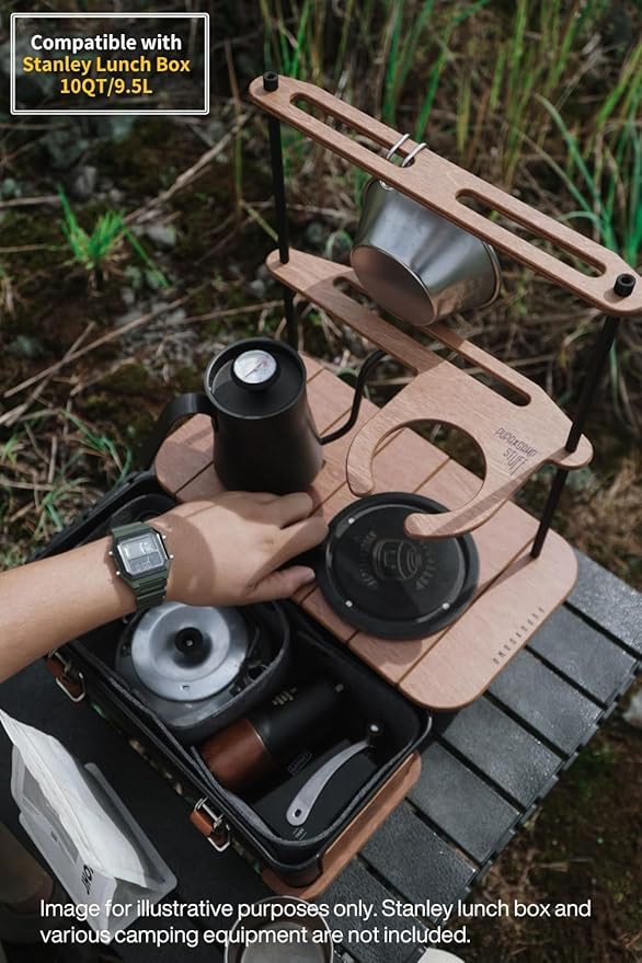 Wooden Table Compatible with Stanley Lunch Box 10qt (9.5L) (V2 Dripper Kit)