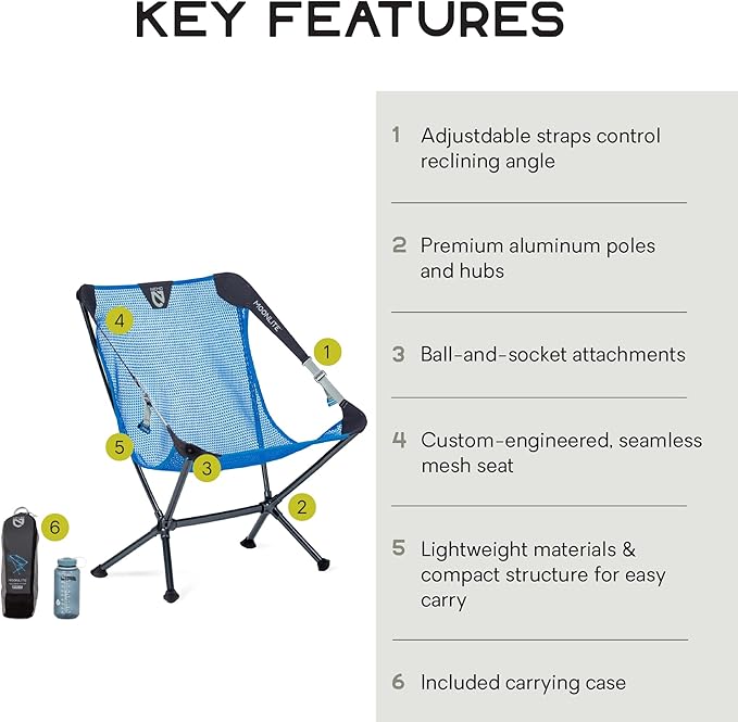 Nemo Equipment Moonlite Reclining Camp Chair - Brilliant Blue