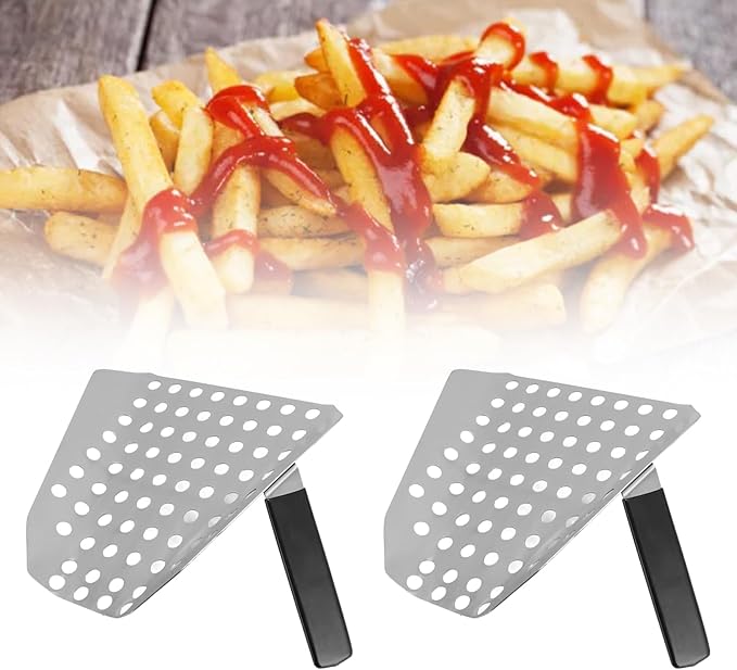 Popcorn Scoop Stainless Steel French Fry Spoon for Multipurpose Use At Stores Movie Theaters Convenient and Quick