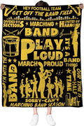 Marching Band Gifts Blanket for Teens Band Director Gifts for Marching Band Adult Band Flannel Blanket for Men/Women Rock Band Blanket 50 * 60 Christmas Birthday Thanksgiving Gift
