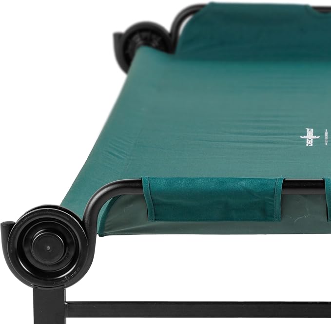 Disc-O-Bed XL Outdoor Modular 1 Person Single Camping Cot Portable Bed with 2 Height Options for Adults Sleep Solution for Tents Green