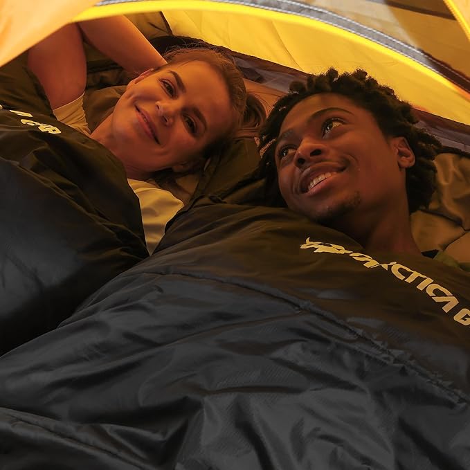 Antarctica Gear Heated Sleeping Bag 5pcs Heating Areas Sleeping Bags with 16000mAh 12V Battery Pack 3 Adjustable Heating Levels Cold Weather Sleeping Bag for All Season Hiking &amp Camping