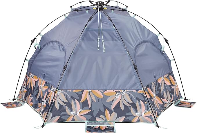 Lightspeed Outdoors Pop-Up Beach Sun Shade Quick Shelter Vintage Floral
