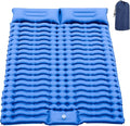 Double Camping Sleeping Pad 4 Inch Thickness Ultra-Portable Easy Inflation No Mouth Blowing Needed