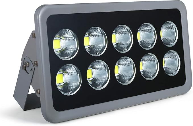 500W LED Outdoor Flood Light50000LM Super Bright 6000K Daylight White LED Security Flood LightWaterproof IP66 Commercial Lighting Fixture for Arena Parking Lot Garden CourtVessel