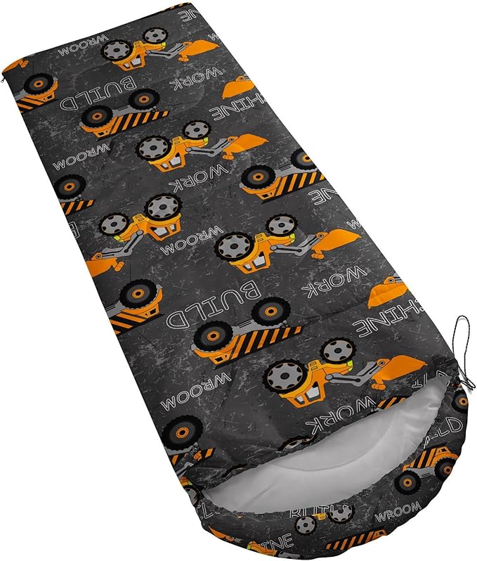 Kids Sleeping Bag for Boys GirlsCheckerboard Cat Print-Lightweight Warm Portable Outdoor Indoor-Waterproof Cold Weather Resistant Sleeping Bag for Camping Hiking