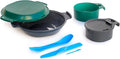 humangear GoKit+ Deluxe - 8-Tool Personal Mess Kit Lightweight Camping Dish Set Backpacking Utensils Dual-Mode Insulated Cup Snap-Together Bowl &amp Plate System with Knife &amp cupCUP