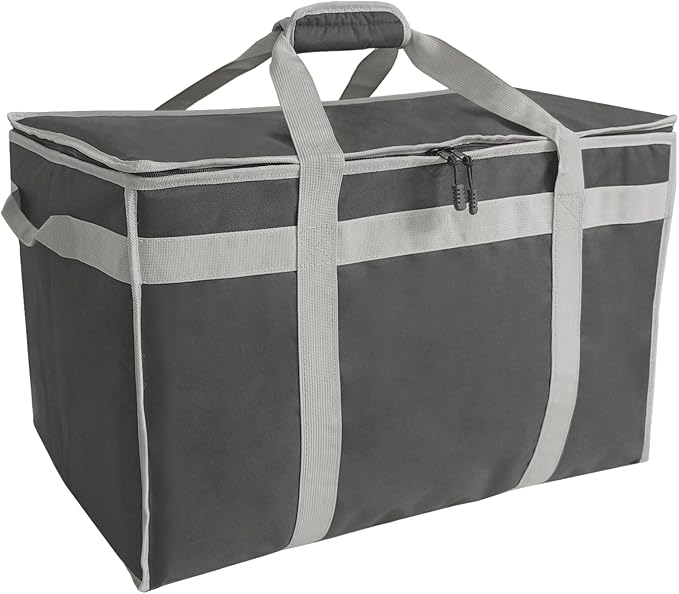 D&ampONEHOS XXXL Insulated Food Delivery Bag with Side Handles Insulated Grocery Bag for HOT/COLD Food Reusable Fit for Uber Eats Doordash (23”x14”x15”)