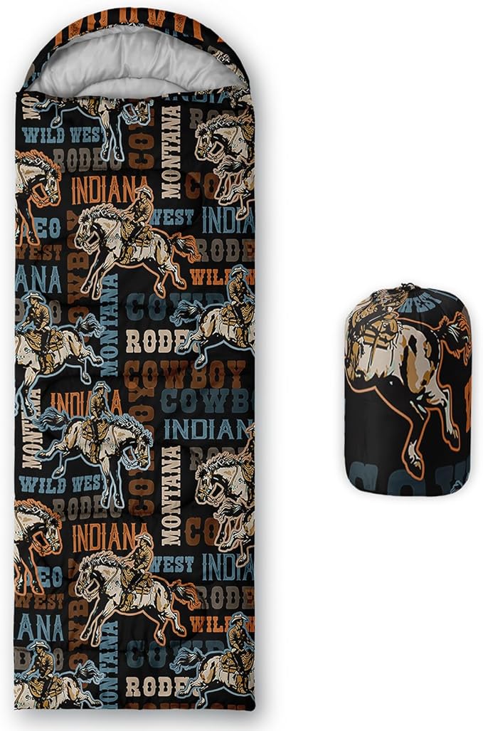 AILONEN Cartoon Camping Sleeping Bag for Boys Girls AdultsLightweight &amp Waterproof3 Season Warm &amp Cold WeatherPortablePrinted Sleeping BagTravelingCampingHiking