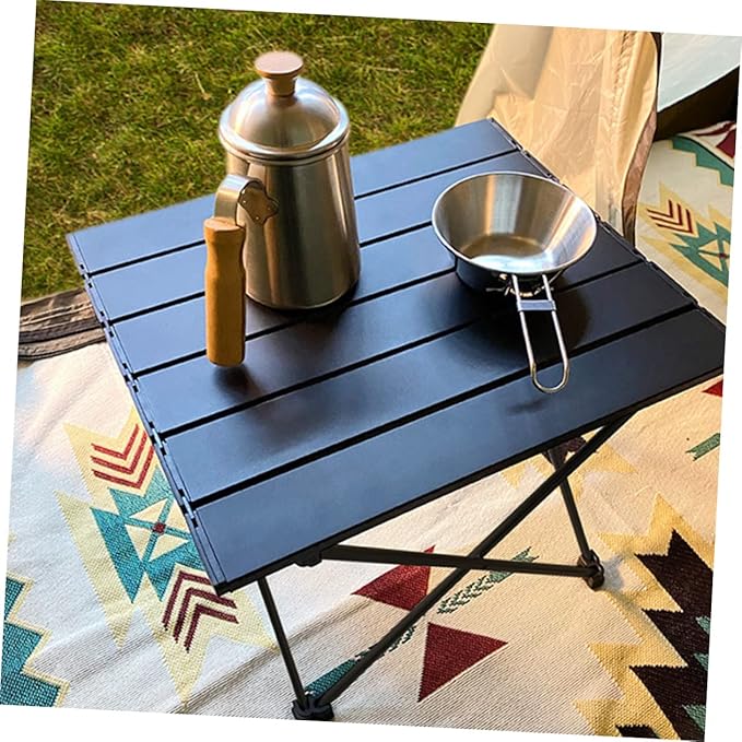 POPETPOP Portable Folding Table for Camping Outdoor Quick Setup Lightweight Aluminum Compact Storage