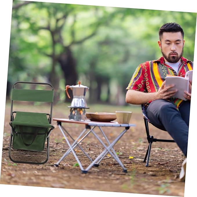 Comfortable Folding Chair Backrest Multi-Functional Portable Stool for Fishing Camping and Beach Use Lightweight Design for Outdoor Activities