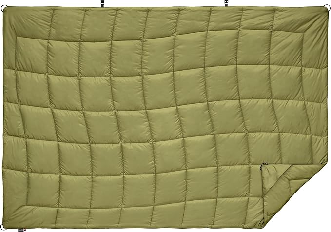 Versatile Packable Outdoor Camping Blanket Puffy Blanket Primaloft® Insulation Warm Durable Lightweight Waterproof Oversize Beach Stadium and More! 55x80 (Olive Branch)