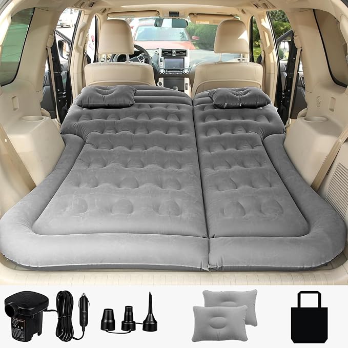 Car Air Mattress for Chevrolet Trailblazer 2001-2025 Travel Bed Camping Bed Cushion Inflatable Vehicle Air Cot Portable Sleeping Pad Inflatable MattressGrey
