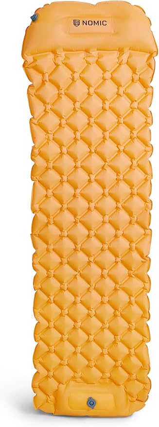 Nomic SOLAIR Self Inflating Sleeping Pad with Built-in Foam Pump 30s Inflate / 5s Deflate Integrated 5 Pillow 77 x 23 x 2 in Est. R-Value 2