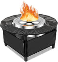48 Inch Fire Pit Bonfire Surround for Solo St ove Yukon Circular Safety Protection Equipped with a Safety Support Frame to Prevent Direct Contact with The Ground