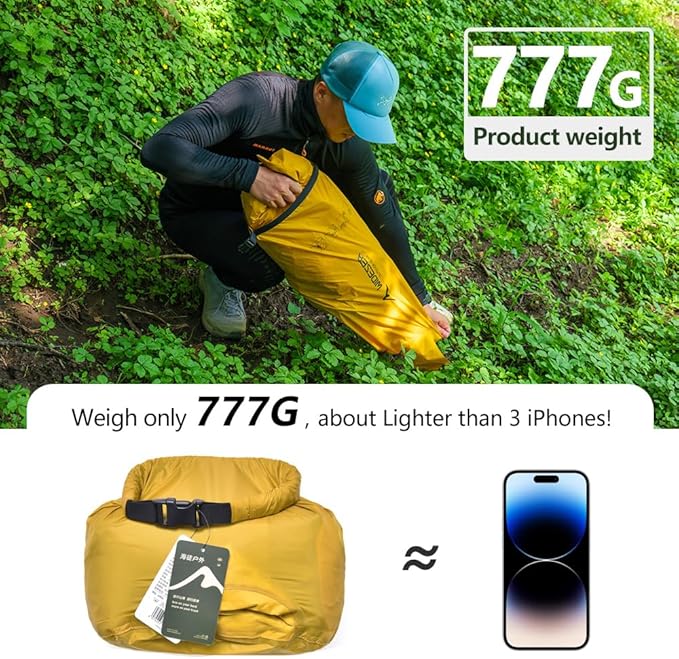 widesea Sleeping Pad R-Value 7.6 for Cold Weather Camping - Ultra Lightweight 777g 199x58x9cm Compact 26.5x17cm Double Valve