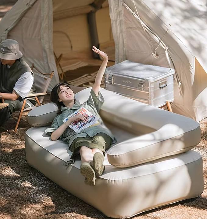 Inflatable Sofa Double Air Bed Portable Outdoor Mattress Easy to Use Inflatable Sofa Inflatable Camping Accessories