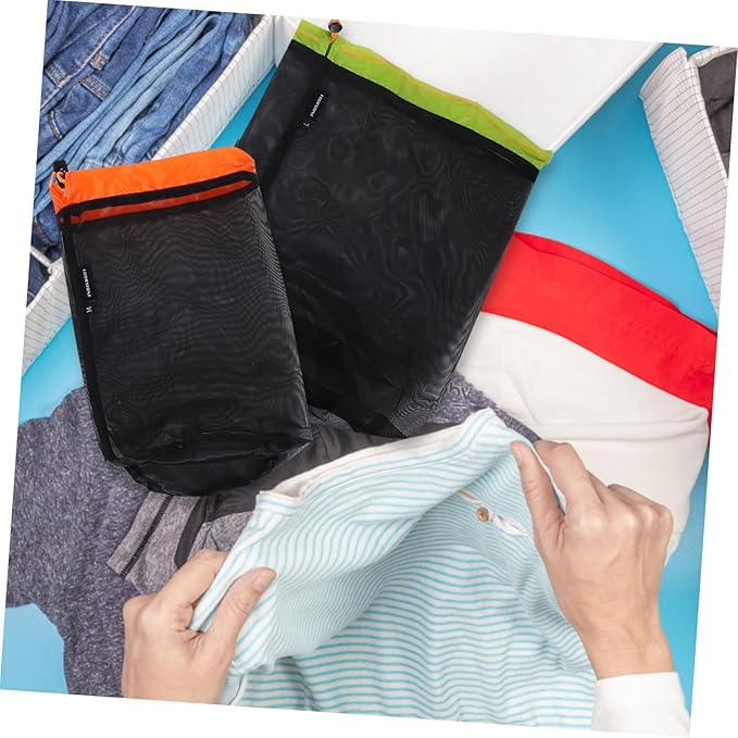 1 Set Compression Storage Bag for Travel Camping Hiking Drawstring Mesh Stuff Sack for Backpacking Durable Polyester Design Lightweight Portable