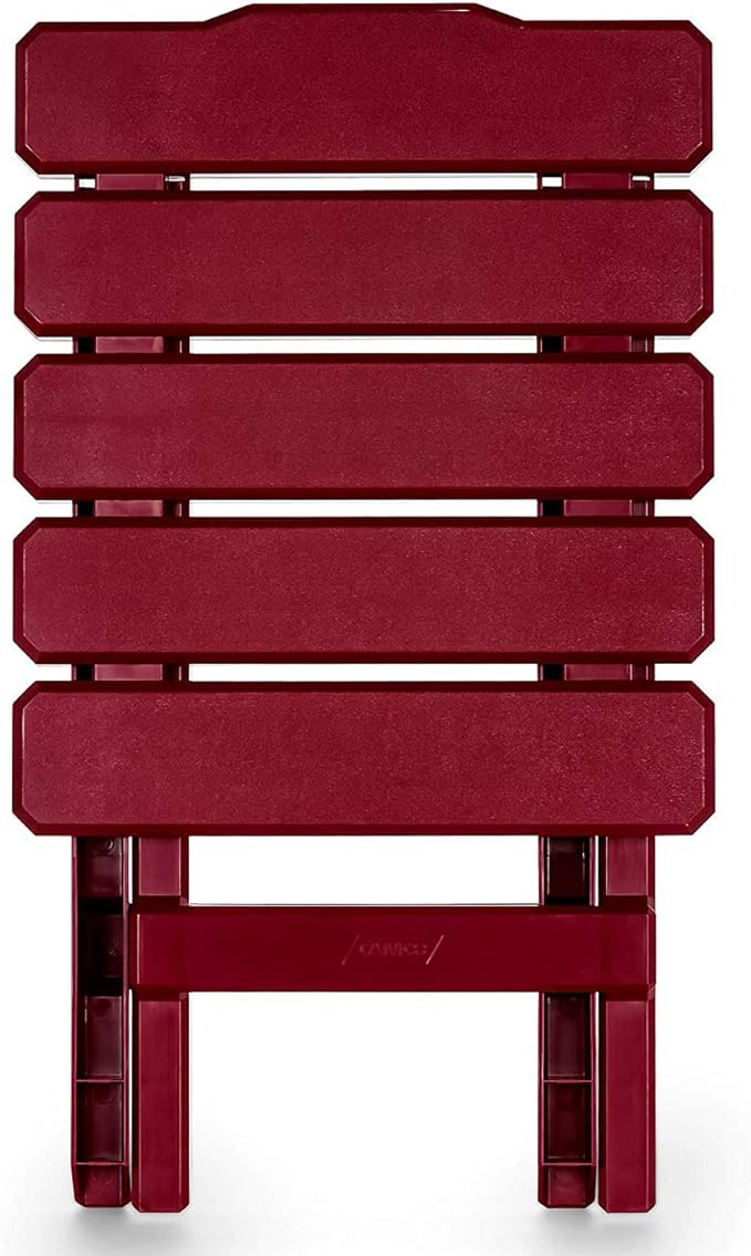 Camco 51684 Red Regular Adirondack Portable Outdoor Folding Side Table Perfect for The Beach Camping Picnics Cookouts and More Weatherproof and Rust Resistant
