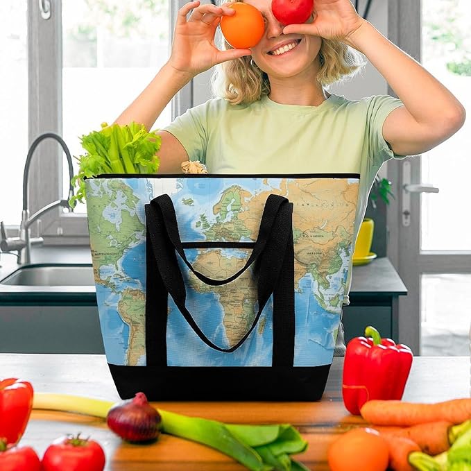 Insulated Shopping BagLarge Reusable Cooler Bags 42f166dc38328f1bf7f54c08b91a1f7 Printed Foldable Shopping BagTravel Waterproof Shoulder Bag