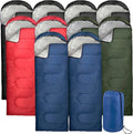 10 Pack Sleeping Bags for Adults Cold Weather Bulk for Homeless People 4 Seasons Warm or Cold Lightweight Indoor Outdoor Backpacking Camping