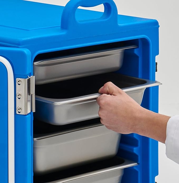 Insulated Food Pan Carrier Holds 5 Full-Size Food Pans 2-1/2 Deep Blue (29A-157)