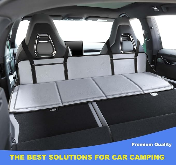 (Gray) Car Camping EssentialsIncrease Cargo Car Bed SpaceMattress Accessories for SUV with Flate TrunkTesla Model YRAV4CRVX-TrailOutbackHighlanderKugaTiguanCherokeeEquinoxExplorer