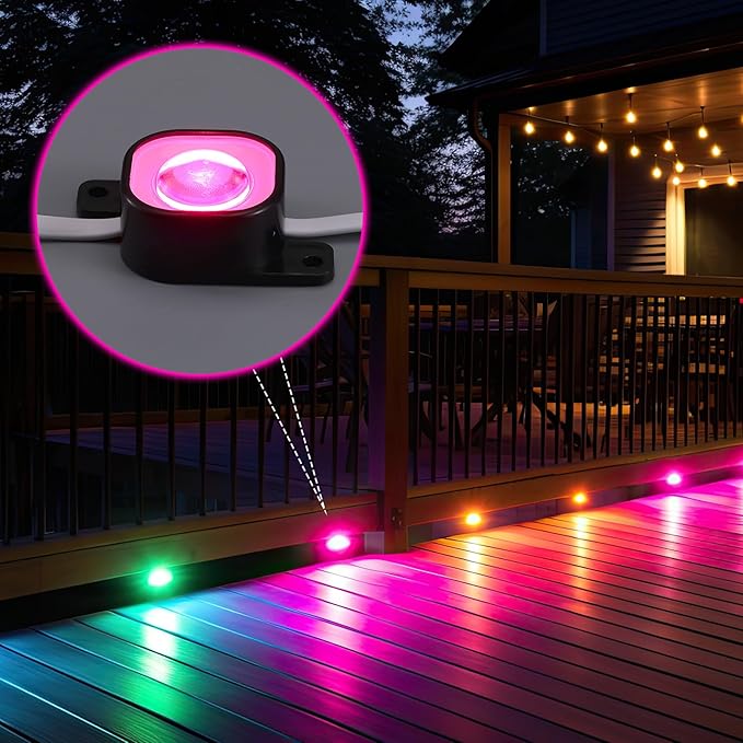 120 Set Light Clips for Govee H706 H806 Mounting Clips with 250 Screws Compatible with Govee Pro Permanent Outdoor Lights Extension Install Firmly (Black)