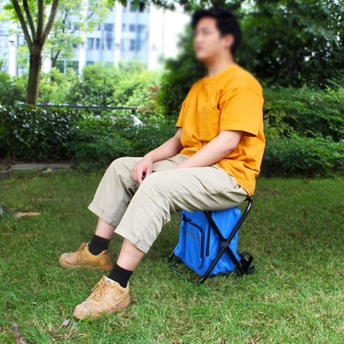 Ultralight Folding Camping Chair Portable Heavy Duty Outdoor Fishing Chair Compact &amp Stable for Beach Festival and Outdoor Activities – 100kg Capacity