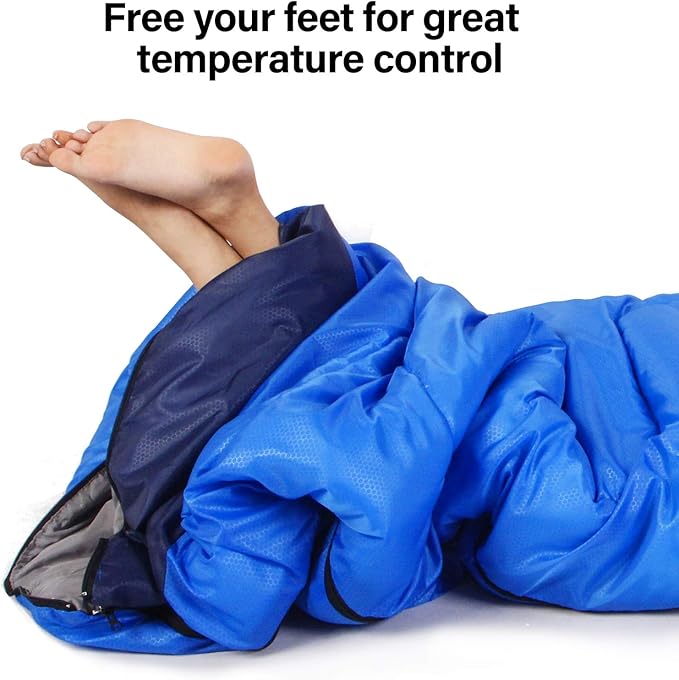 BISINNA Sleeping Bag with Pillow - 4 Season Backpacking Sleeping Bag Lightweight Waterproof Warm and Washable for Adults Kids Women Men's Outdoors Camping Hiking Mountaineering