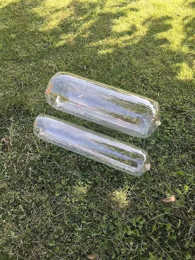 Inflatable Travel Pillow - Blow Up Pillar Transparent Camping Pillow - Clear Cushion Water Resistant - D35xH140CM
