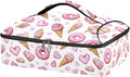 Casserole Carrier Pattern Pink Pastel WhimsicalInsulated Casserole Carrier for Hot or Cold Food Thermal Lunch Tote for Potluck Parties Picnic Beach Fits 9 x 13 Inches Baking Dish