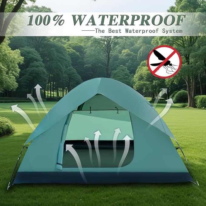 Camping Tent for 2/4/6 Person Dome Camping Tent with Removable Rainfly Waterproof &amp Windproof Tent Double Layer Family Tents Easy Setup Tent for Hiking Backpacking Picnic