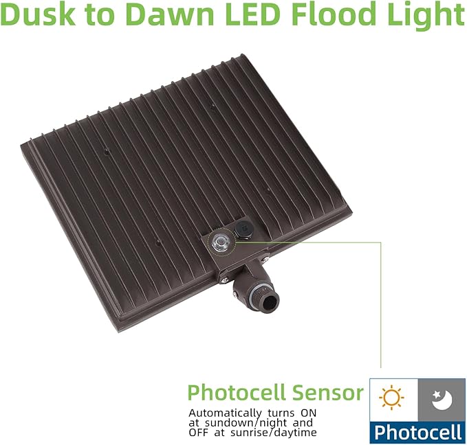 LED Flood Lights Outdoor 100W 13000LM IP65 Waterproof Adjustable Knuckle Mount LED Security Light800W Halogen Equiv5000K Daylight Dusk to Dawn Flood Light for Yard Garage2 Pack