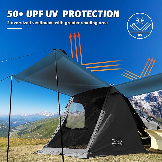 KAMPKEEPER SUV Car Tent Tailgate Shade Awning Tent for Camping Vehicle Camping Tents Outdoor Travel