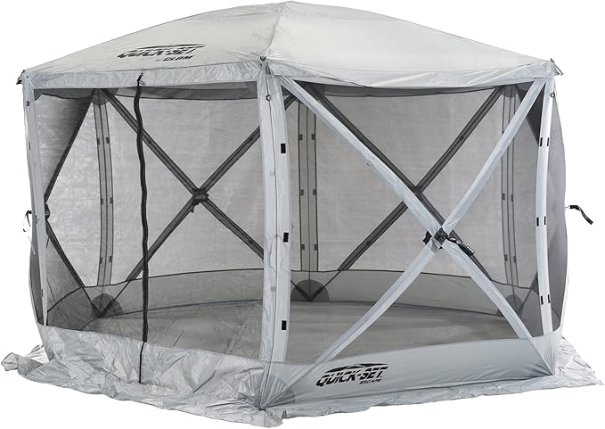 CLAM Pop Up Screen Tent Outdoor Camping Gazebo Canopy Escape 11.5' Gray