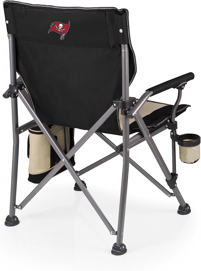 Picnic TIME NFL Unisex-Adult NFL Outlander Folding Camping Chair with Cooler Heavy Duty Beach Chair