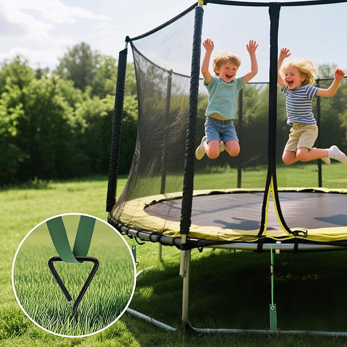 ZOOFOX 6 Pack Tree Stake Kit Tree Straightening Kit for Leaning Tree Spiral Trampoline Anchors High Wind Heavy Duty for Camping Tents Car Ports Swing Sets Canopies Sheds 15.8 inches