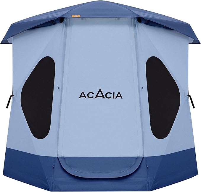 Acacia Camping Tent Pop Up Camping Tent with 8 Windows and Footprint Waterproof Windproof Easy Setup Hub Tent for Family Camping Hiking and Glamping
