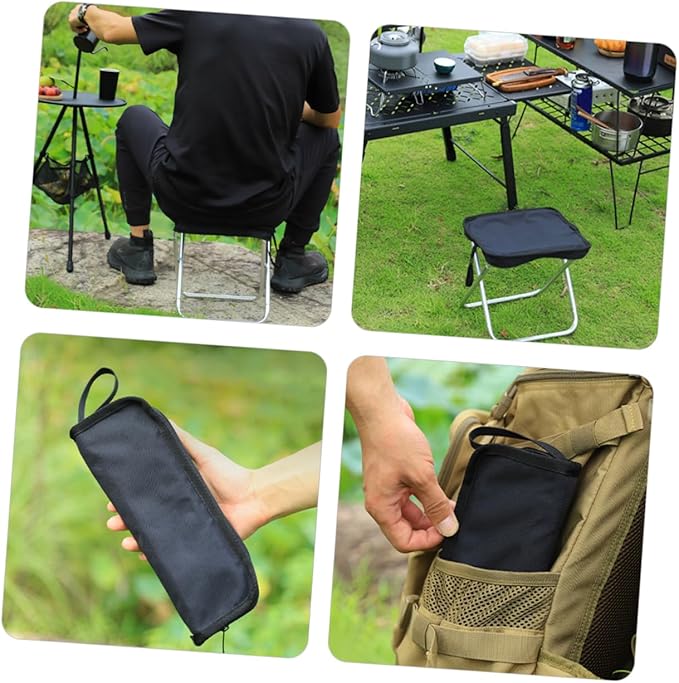 Folding Camping Chair Portable Stool Lightweight Comfortable Bench for Adults Multi-Purpose