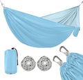 Folding Hammock Cute Blue Camping Gear with 2 Tree Straps 114 x 54