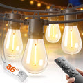 addlon 36FT LED Outdoor String Lights with 12 Edison Vintage Shatterproof Bulbs Commercial Grade Patio Lights IP65 Waterproof for Balcony Backyard and Garden Warm White